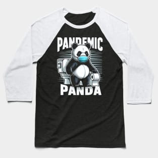 "Pandamic Panda" A Panda with a Mask and Toilet Paper Baseball T-Shirt